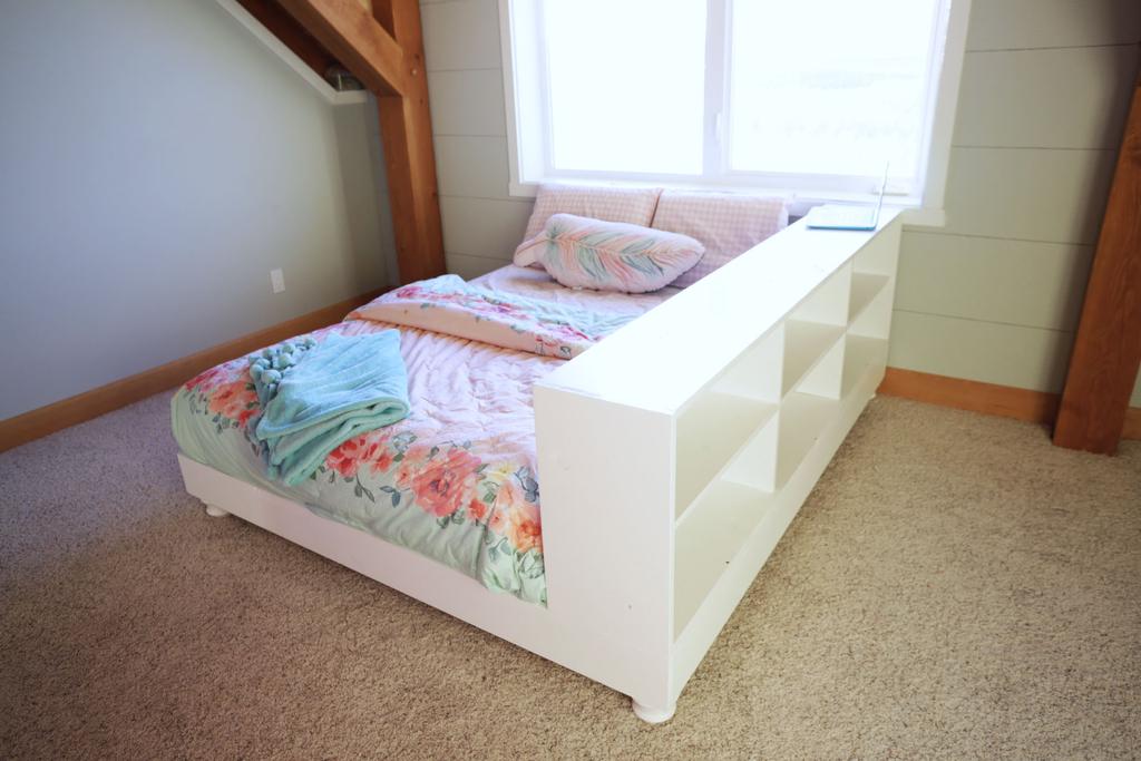 Page 1 of 15 Description: We built this platform bed with storage side for our pre-teen daughter s room, and she couldn t be happier.