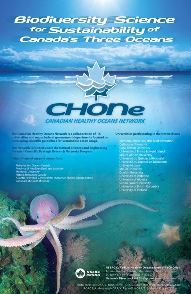 Canadian Healthy Oceans Network The Canadian Healthy Oceans Network, or CHONe (pronounced Ko-nee),