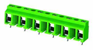 EuroMag PCB Mount Terminal Blocks EM1 0 Centers Rating: A, 00V Center Spacing: 0. (0mm) Wire Range: #1- AWG Housing Material: UL rated V0 Thermoplastic Screw Size: M.