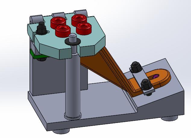 Fig-10: Assembly view 6. BILL OF MATERIAL SR NO DESCRIPTION FINISH SIZE QTY MTR. Fig-8: guiding bush 01 TOP PLATE (HINGED PLATE) 137x120x20 mm 1 M.S 4.1.5 Fastening Devices- These devices used to fix different parts of jigs on desire positions.