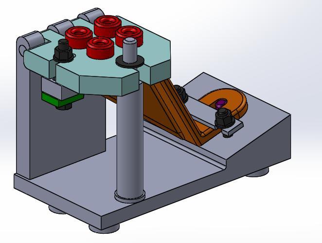 Fig-11: jig in open condition Fig-14: ready condition jig Step 5: Workpiece is ready on jig for performing drilling operation.