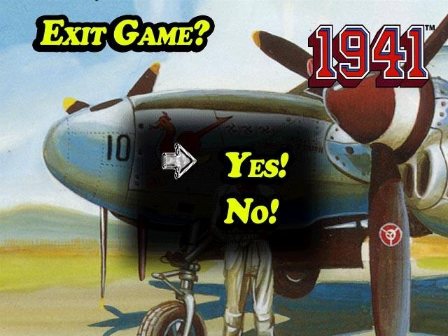 If YES is chosen the user will return to the main game select menu.