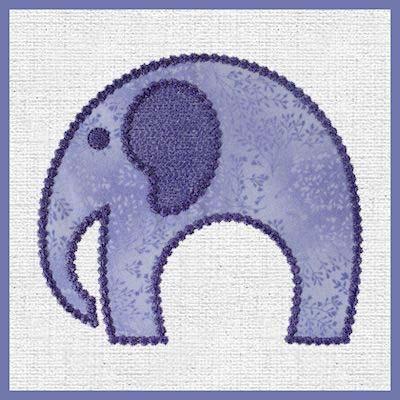 GO! Elephants by Marjorie Busby Machine Embroidery Set for the AccuQuilt GO!