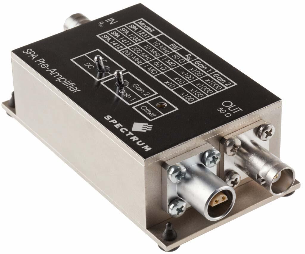 configurable input amplifier and a variety of input ranges it is sometimes necessary to have additional external amplifiers if the signal to acquire has an extremely low level.