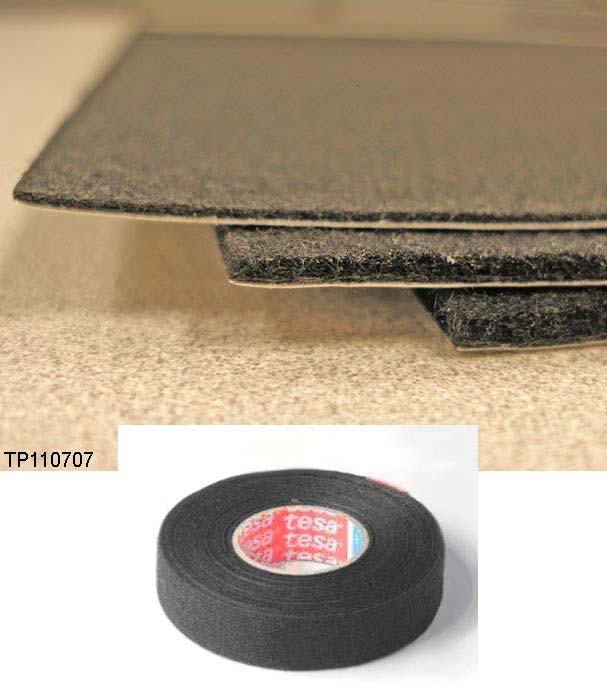 Felt cloth and tape kit Felt cloth sheets: 1mm 2 mm 3 mm Tape roll Felt cloth: Thickness Size Qty Locations 0.