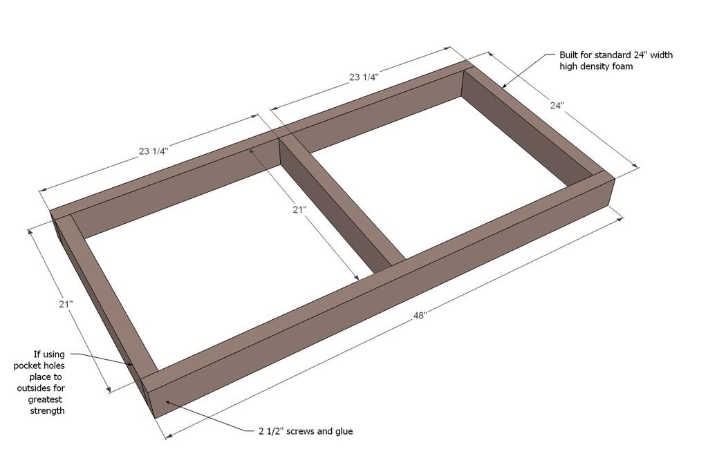 [11] Build the frame using 2 1/2" screws