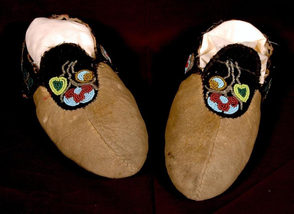 Moccasins Functional, comfortable, and beautiful, the Native American moccasin is a truly useful piece of artwork.
