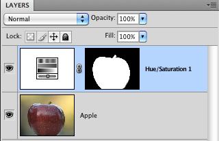 The apple will be hidden and the bkgd revealed 6. In Example B, which thumbnail is active?