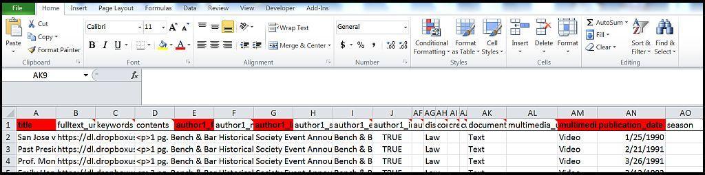 text file Excel file