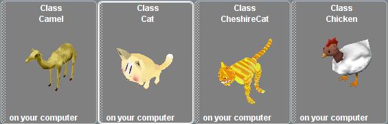 Alice has Class(es) Objects are created from classes Blueprint that describes a