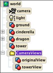 We dropped one named originalview (the loca>on of the camera when Alice starts) and another dummy