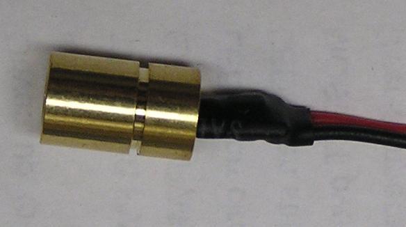 Figure 14: Laser with existing insulation and wires Remove the black insulation from