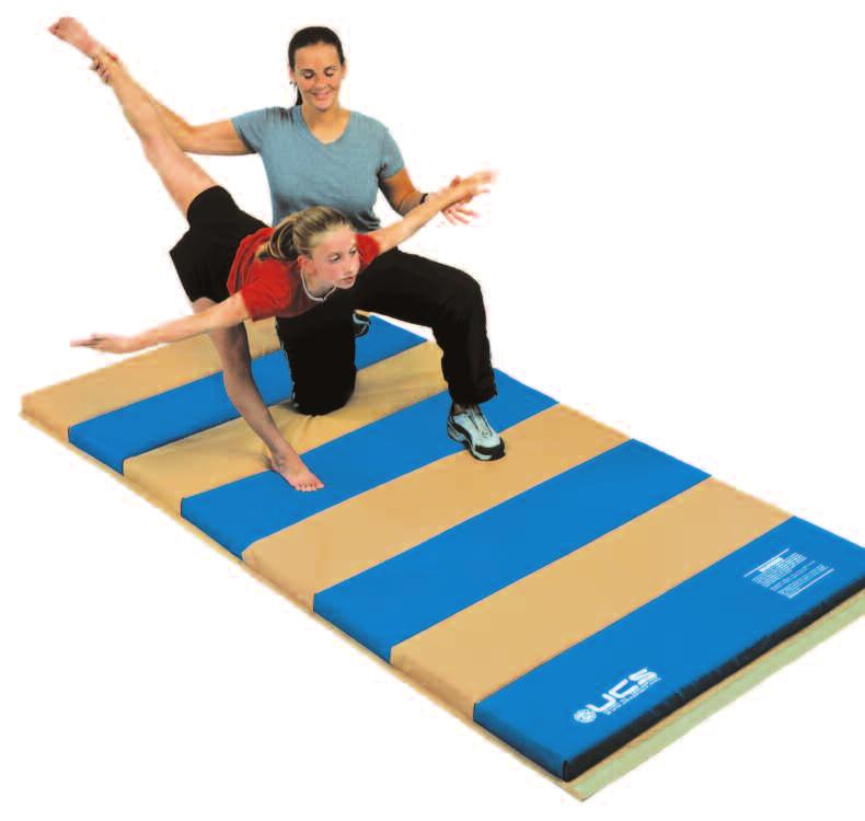 These mats provide the safe grip and firm support necessary for use in physical education, gymnastic classes, martial arts and cheerleading training, as well as for a variety of other activities.
