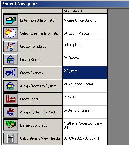 4. System ing Air cooled DVM S 1) Click "Create Systems icon in