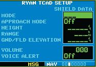 Section 4 Ryan TCAD Interface TCAD 9900B Operating Modes: Ryan TCAD Setup Page (9900B only) To change a TCAD setup option: 1. Turn the small right knob to select the Traffic Page.