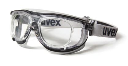 uvex Prescription Goggles Goggles with inserts When a standard prescription safety frame does not give the full protection against impact, chemical and liquid splash or dust particles; or the risk