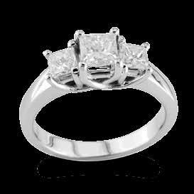 I Love I Love You You Diamond 3-Stone Jewelry Rings