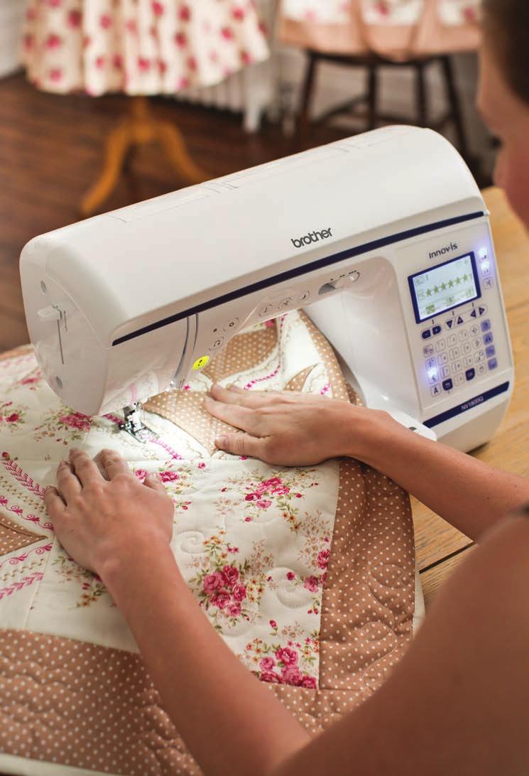 Let your imagination take over With all the support you could want from advanced features, the Innov-is NV1800Q lets you add your own flourish and flair to sewing and quilting.