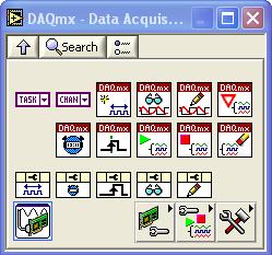 Lesson 2 Data Acquisition Hardware and Software The DAQmx - Data Acquisition palette includes the following constants, VIs, Property Nodes, and subpalettes: Constants DAQmx Task Name Constant Lists