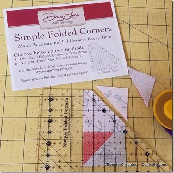 The Essential Triangle Tool method! Pair two different neutral 2 strips with right sides together.