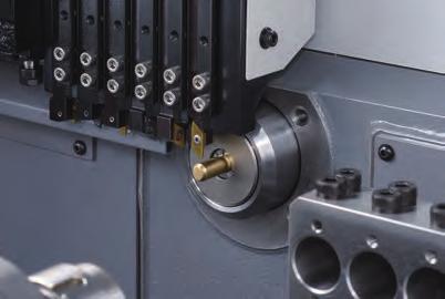 Tool layout with guide bushing (gang tool and back rotary tool option shown) Non-guide