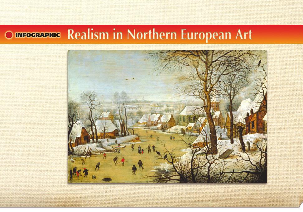 Northern European artists eagerly pursued realism in their art. The new technique of oil painting allowed them to produce strong colors and a hard surface that could survive the centuries.