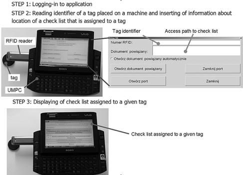 , October 24-26, 2012, San Francisco, USA Fig. 9 Principle of operation of application, which makes check lists available by RFID technology IV.