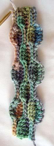 Wave Stitch with Slip Stitch (sl st) and Half Double Crochet (hdc) For size calculate multiples of 10, + an extra 6.