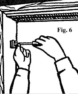 Set all screws as straight and tight as possible to assure smooth operation of the door. See figure 5.