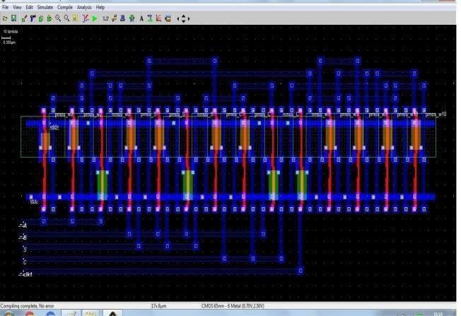 27 C.this design consumes less power, propagation delay, layout area, PDP as compared to CMOS and conventional Half Adder.