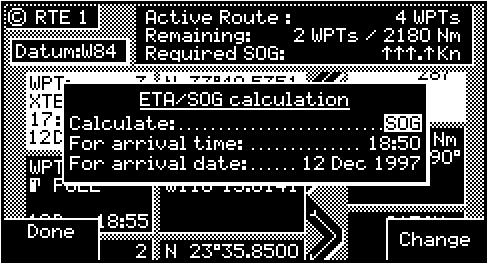 ETA settings are controlled from the RTE1 screen. To change the ETA settings: 1.