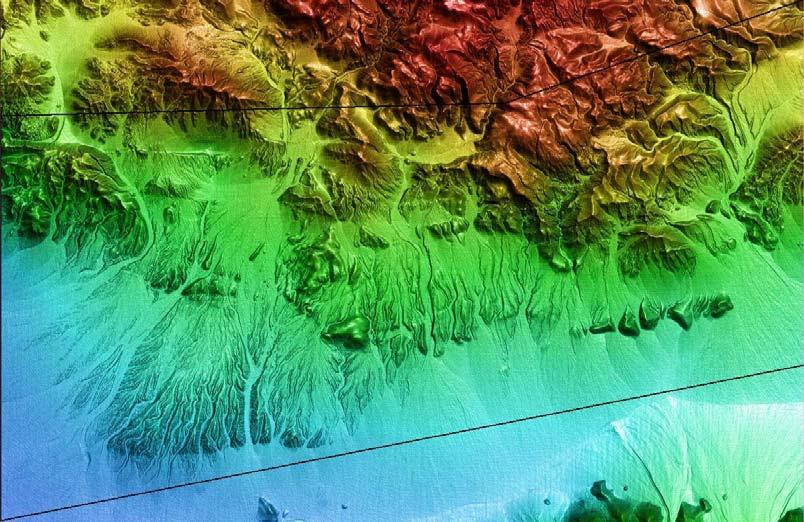 Figure 12. Stereo GeoEye-1 DEM image covering the area of the LiDAR DEM in Figure 11.