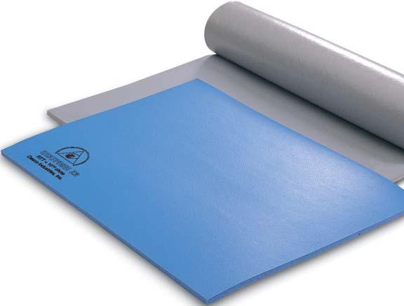 2m 42520 42530 Heat f vinyl composite top and bottom dissipative vinyl layers and conductive grid mesh inner layer Resists delamination; reduces unintended alternative ground paths.