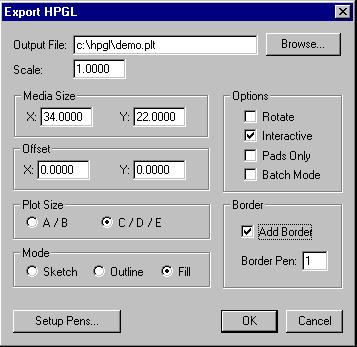 Commad referece Whe exportig to the DXF format, you see the followig dialog box. Export DXF dialog box. Output File Report File Specifies ame of the DXF file to create whe exportig.