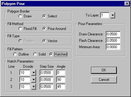 Commad referece Polygo Use this commad to select or eter a closed polygo. GerbTool fills or pours the iterior of the polygo usig either a raster fill or vector fill method.