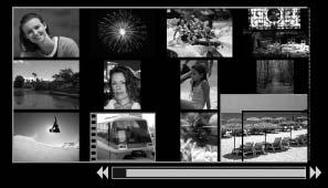 159 Viewing Images in Sets of 12 (Index Playback) 1 Press the zoom lever toward. Up to 12 images can be viewed at once in index playback.