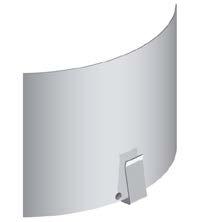Brackets & Banding Light Shield Light Shield, House Side For Mogul Socket, 2-1/4 Dia Alum The aluminum