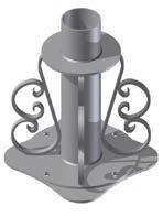 or Newport luminaires. Available with a variety of finials to complement the luminaire.