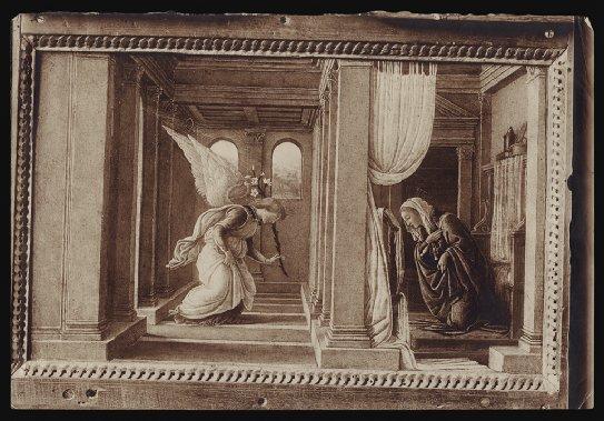 Botticelli's Annunciation, Barberini collection, Rome, sold 1905 from Volpi, now New York, Metropolitan Museum of Art,
