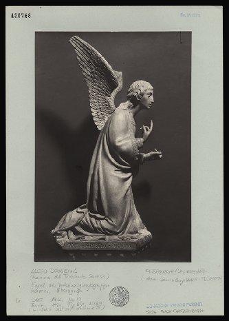 Alceo Dossena's Angel of Annunciation in sienese style, once Volpi collection, now Pittsburgh, University, albumin