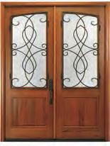 s Rustic Walnut wood doors bring
