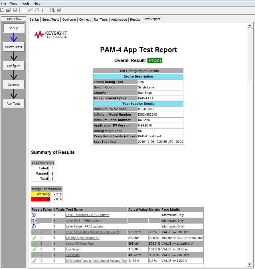 06 Keysight N8836A PAM-4 Measurement Application - Data Sheet More Features to Further Streamline Your Development Generate reports Your team members