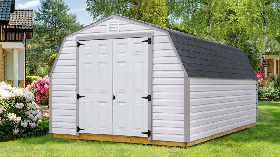 These Low Barn style vinyl sheds are economical both in price and in the space they use. However they are not cheaply built.