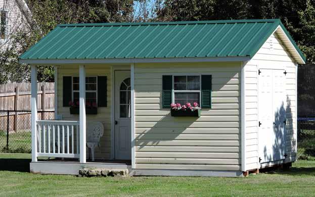 fiberglass door See Pages 16-17 for Features, Options, & Colors GIVE YOUR SHED A PORCH features on every shed: 1
