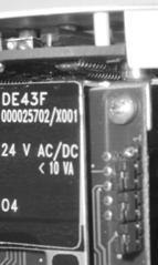 Certified protection Pulse output Model No.: Order No.: V/f: Smax: Variant: DE43F 25702/X001 AC/DC 24 V 50/60 Hz < 10 VA 04 Fuse A Part No. For 24V AC/DC 1A D151B025U07 For 100-230 V AC 0.