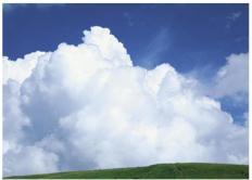 Why Clouds Are White Clouds are clusters of various sizes of water droplets Why Clouds Are White Size of clusters determines scattered cloud color. Tiny clusters produce bluish clouds.
