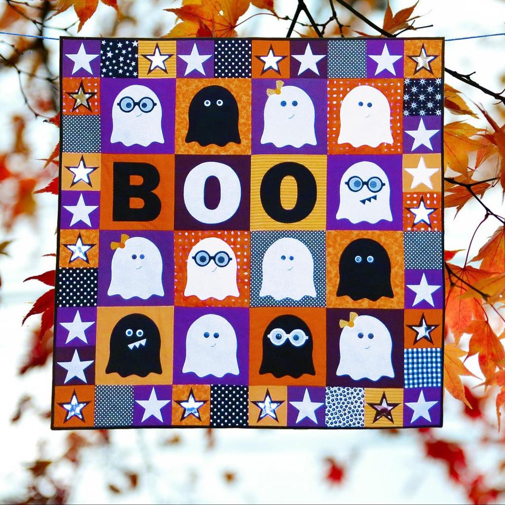 GHOSTS & GHOULS This is a free pattern provided by The Red Boot Quilt