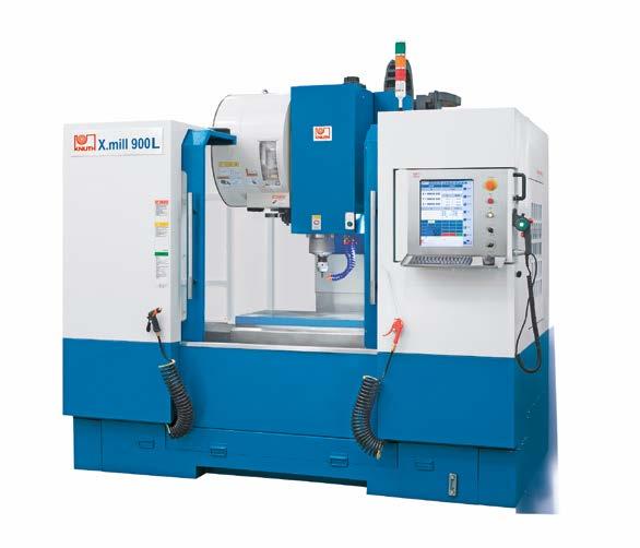 Rigid and powerful - available with 4th axis (optional) For effective machining of heavy parts machine frame with linear guides in an extra-wide configuration, rigid construction for efficient