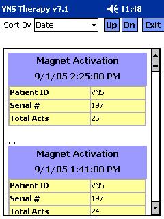 View Database VIEW MAGNET HISTORY