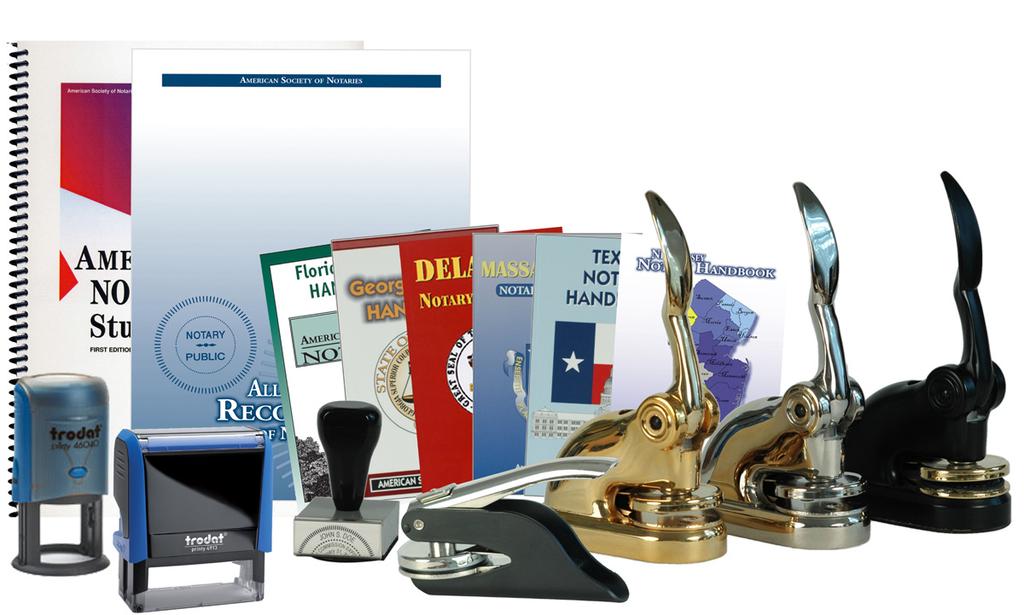 AMERICAN SOCIETY OF NOTARIES 2014 Notar ary Supply Catalog alog Quality Notary Supplies Including: Stamp, Seal & Recordbook Packages Ink Stamps Embossing Seals